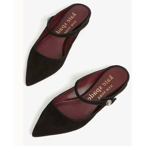 Kate Spade Black Flats with Silver Accent